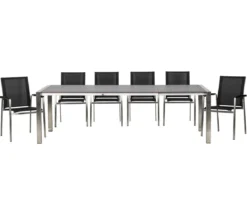 Acamp Gartenmöbel-Set Ausziehtisch Auris und Stapelstuhl Auris, 7-teilig