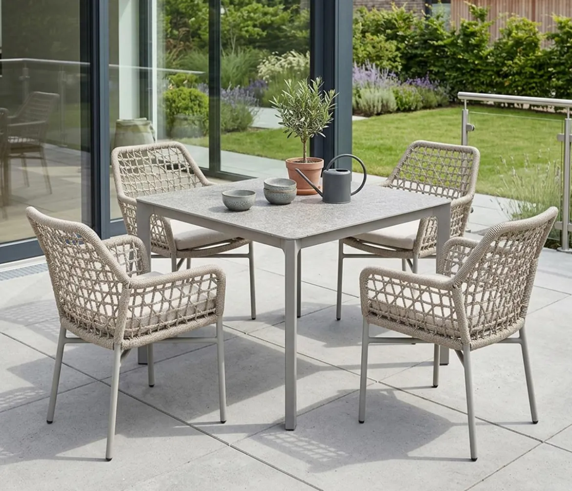 Acamp Gartenmöbel-Set Rom, quadratisch, 5-teilig