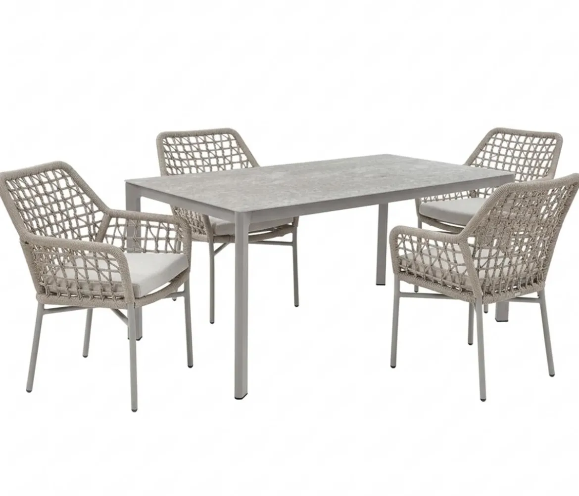 Acamp Gartenmöbel-Set Rom, rechteckig, 5-teilig