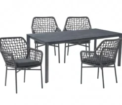 Acamp Gartenmöbel-Set Rom, rechteckig, 5-teilig