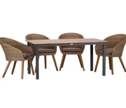 Acamp Gartenmöbel-Set Tisch Acaplan und Sessel Atacama, 5-teilig