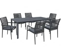 Acamp Gartenmöbel-Set Tisch Rom und Stapelstuhl New Jersey, 7-teilig