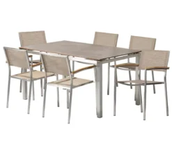 Acamp Gartenmöbel-Set Tisch Skye und Stapelstuhl Skye, 7-teilig
