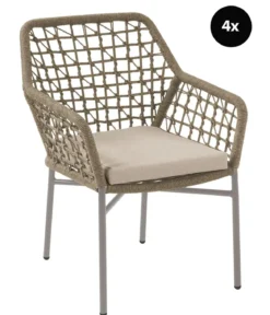 Acamp Stapelsessel Rom ,4er Set, ca. B57/H82,5/T64 cm