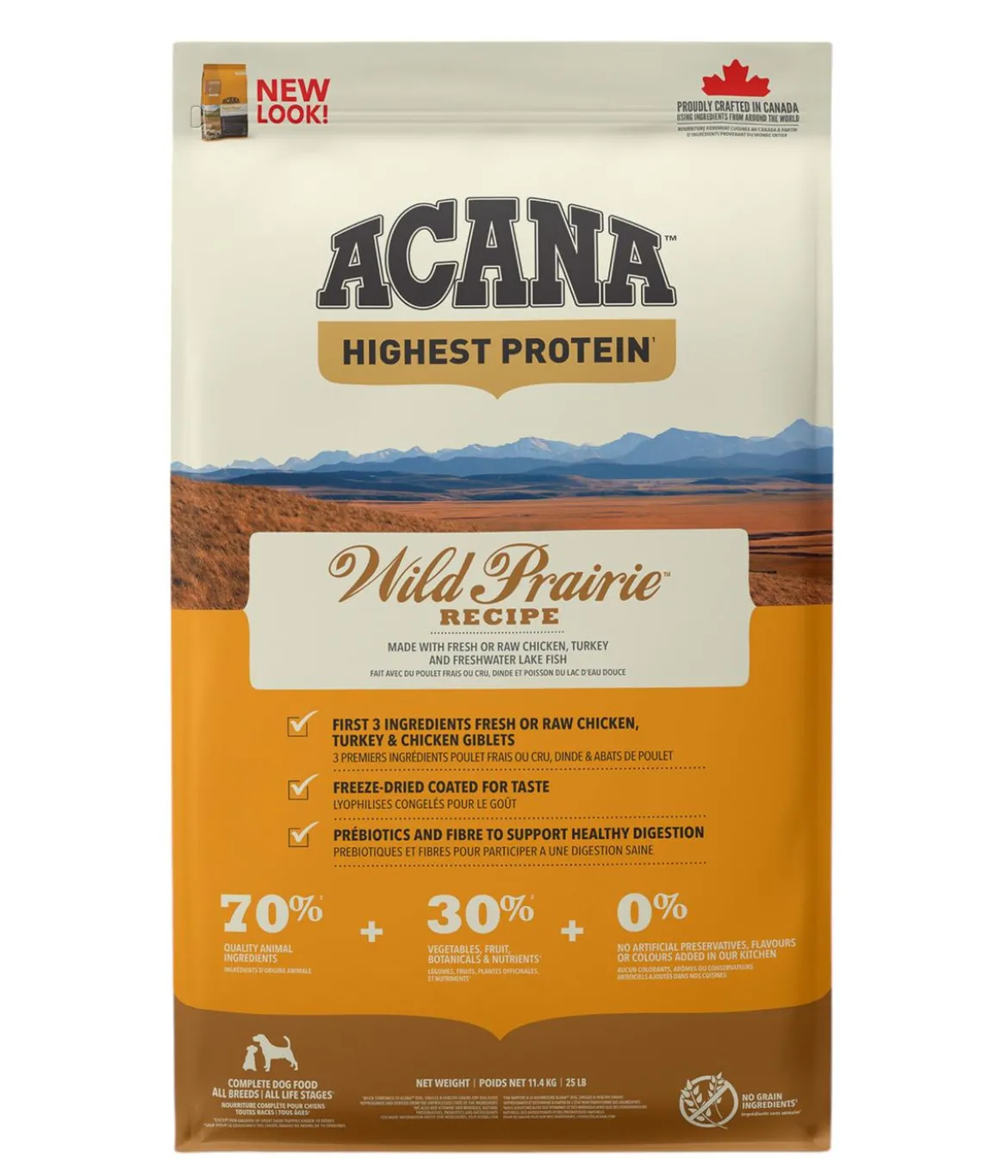 ACANA Trockenfutter für Hunde Regionals Dog Wild Prairie, Adult, Huhn & Truthahn