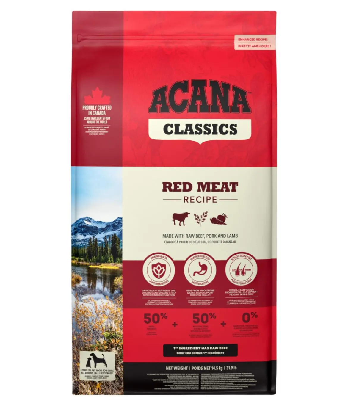 ACANA Trockenfutter für Hunde Classics Red Meat Recipe Adult
