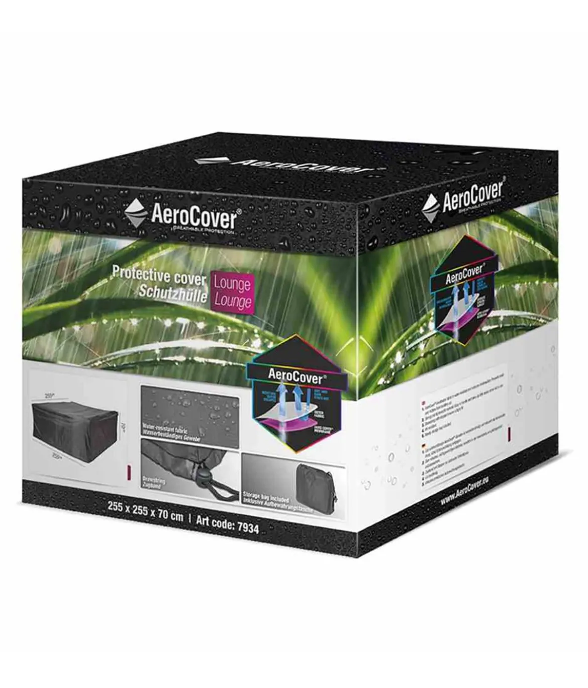 AeroCover Loungesethülle quadratisch, 255x255x70 cm