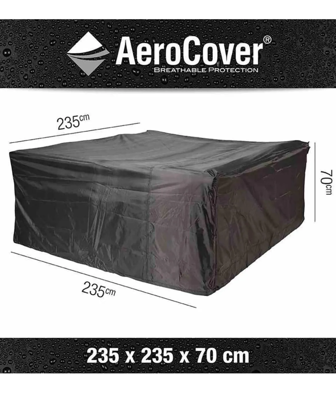 AeroCover Loungesethülle quadratisch, 235x235x70 cm