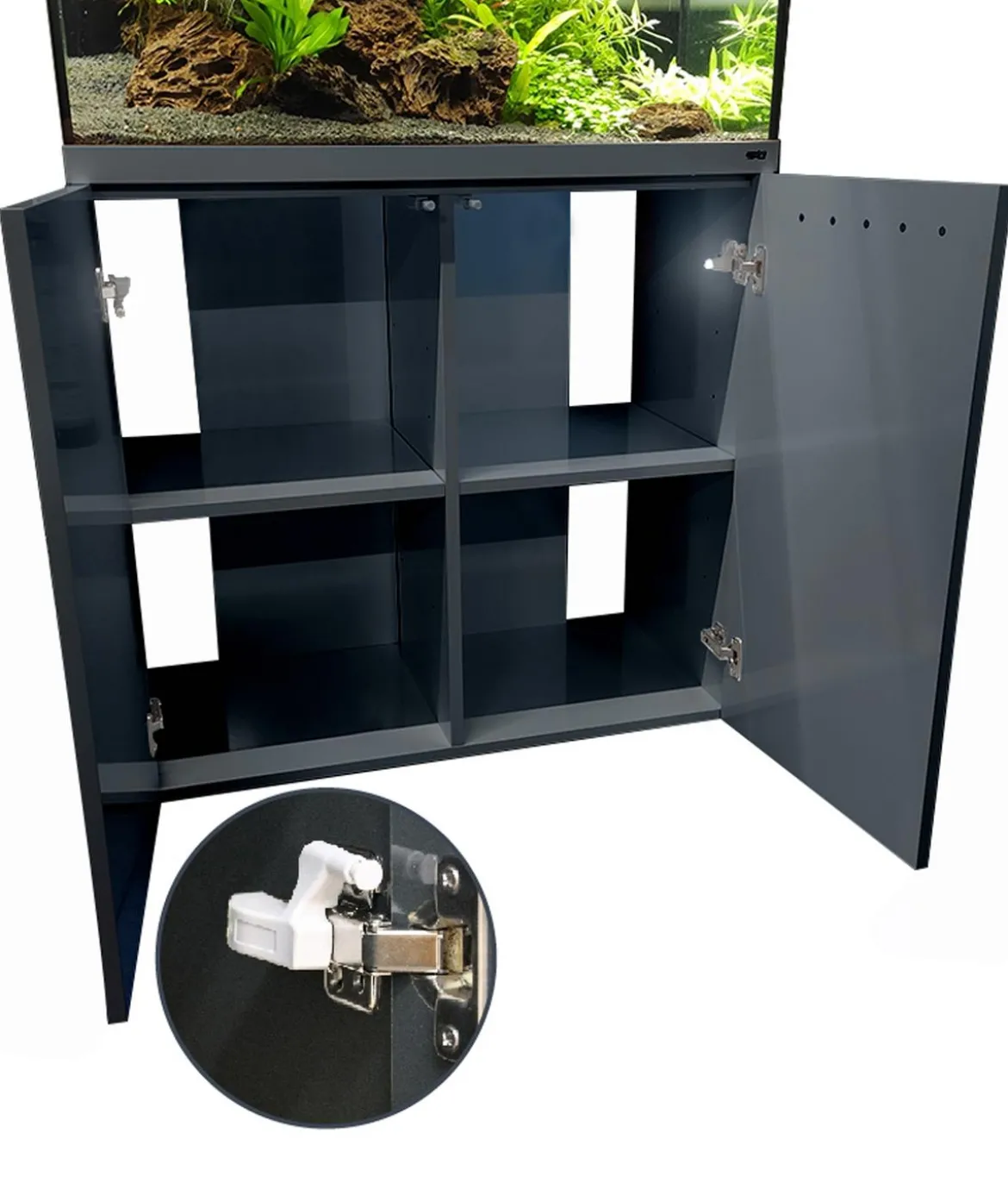 amtra Aquarium Kombination ALUX 220 LED, ca. B90/H148/T45 cm, 220 l