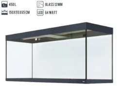 amtra Aquarium Kombination ALUX 450 LED, ca. B150/H148/T55 cm, 450 l