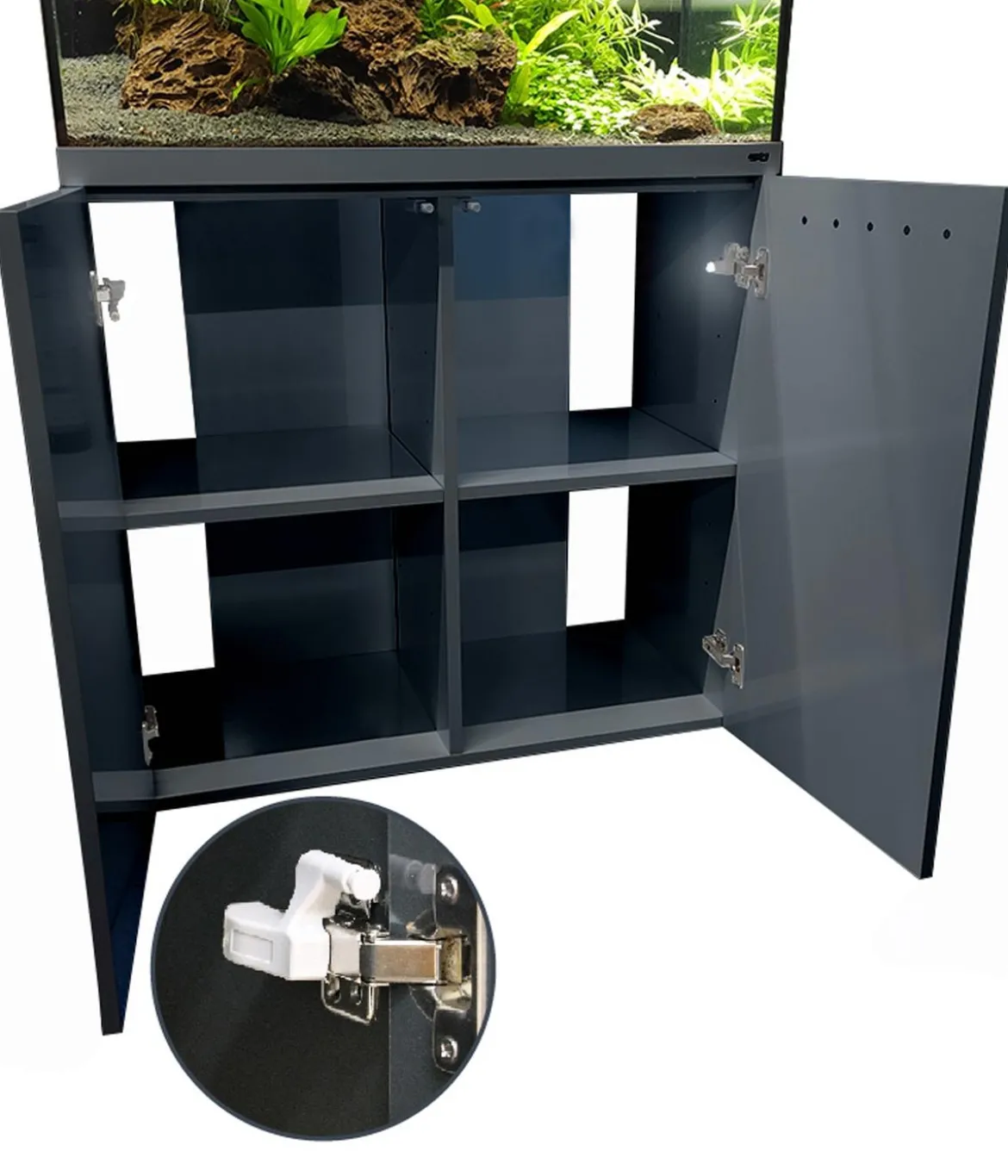 amtra Aquarium Kombination ALUX 330 LED, ca. B120/H148/T50 cm, 330 l