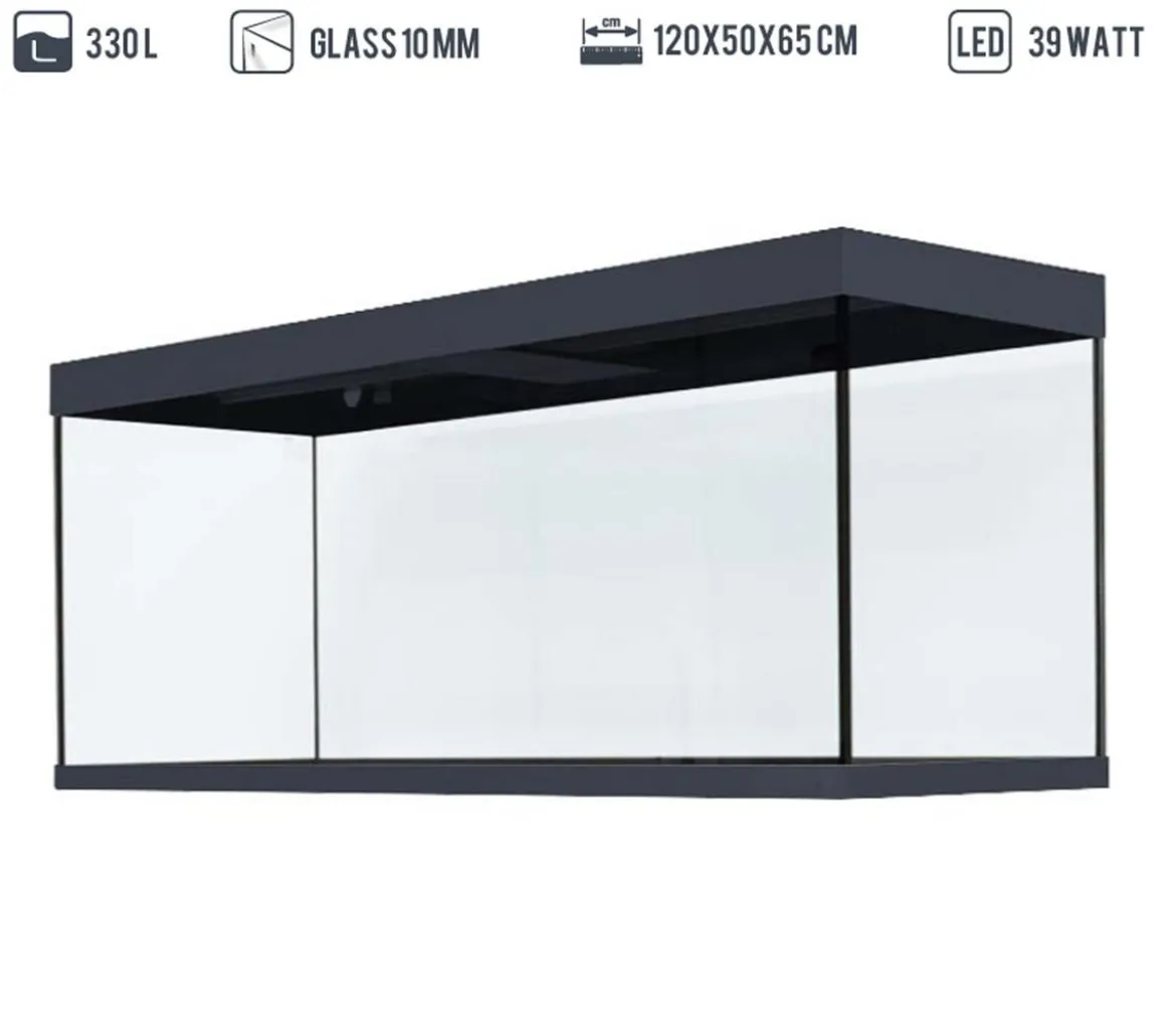 amtra Aquarium Kombination ALUX 330 LED, ca. B120/H148/T50 cm, 330 l