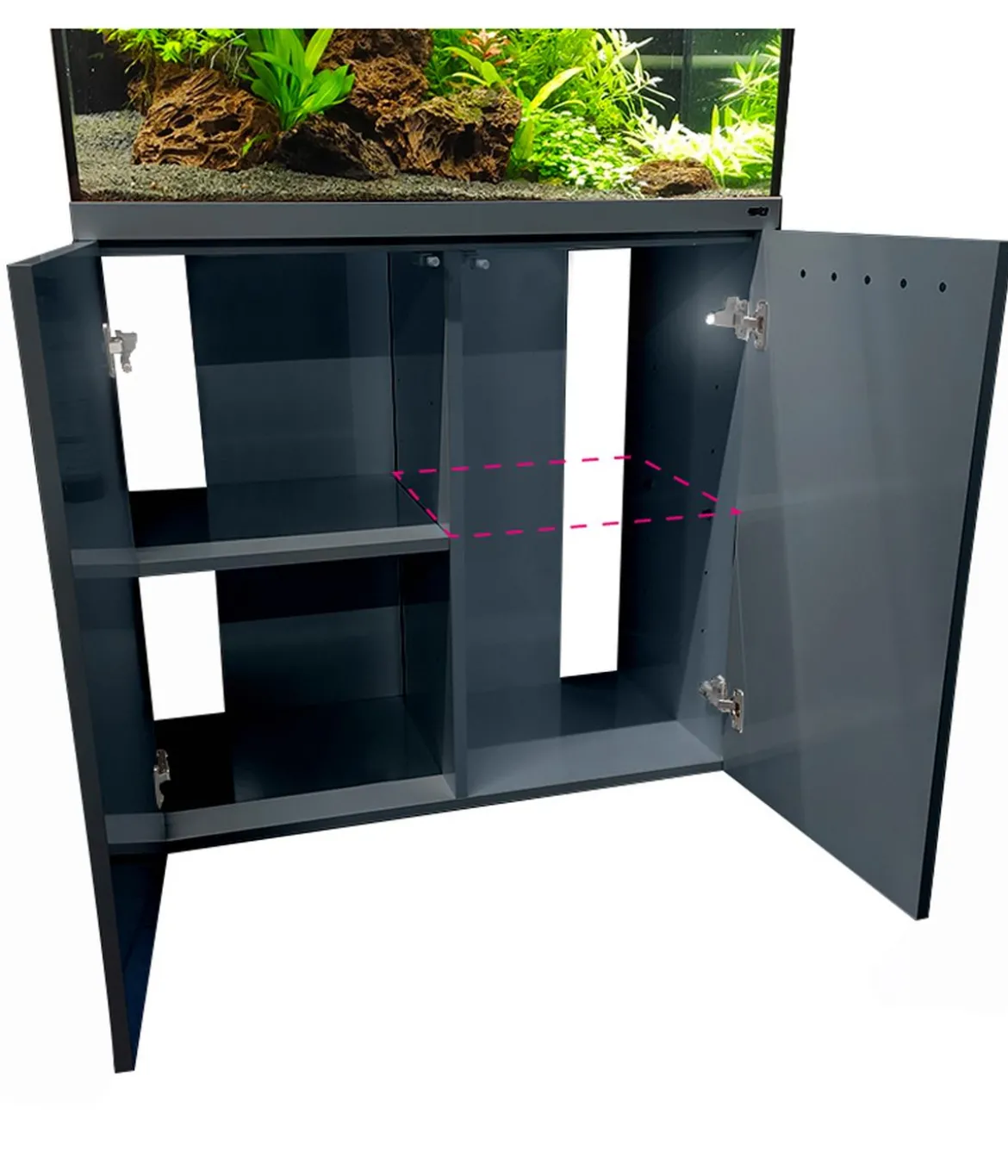 amtra Aquarium Unterschrank ALUX 330 LED, ca. B120/H83/T50 cm, 330 l