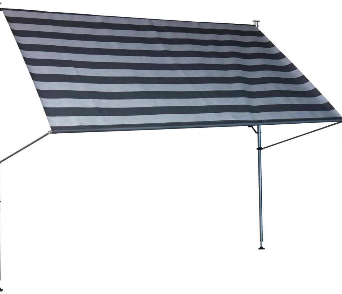 Angerer Klemmmarkise Premium, gestreift, ca. B200/H275/T170 cm