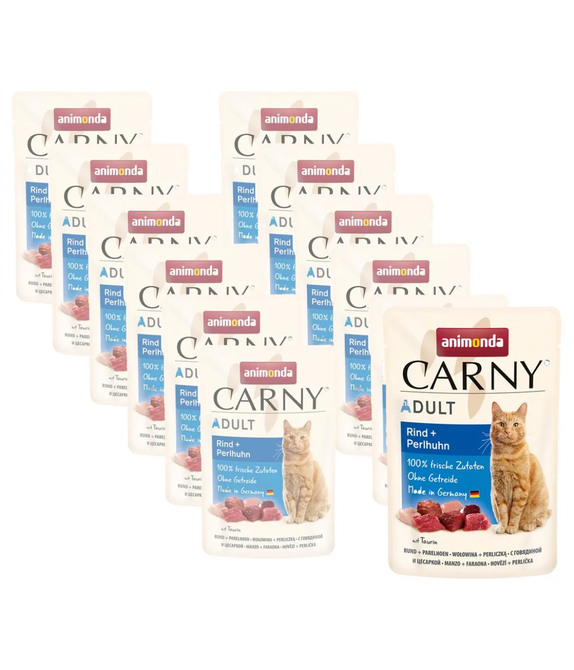animonda CARNY® Nassfutter für Katzen Adult, Rind & Perlhuhn, 12 x 85 g
