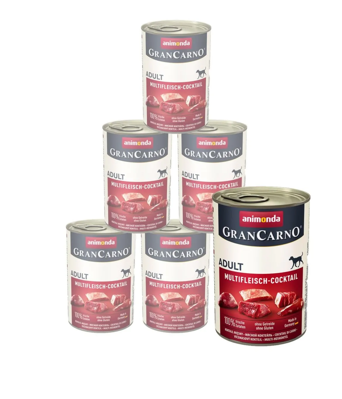 animonda GRANCARNO® Nassfutter für Hunde Adult, 6 x 400 g