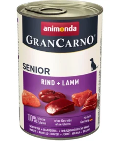 animonda GRANCARNO® Nassfutter für Hunde Senior, Rind & Lamm, 6 x 400 g