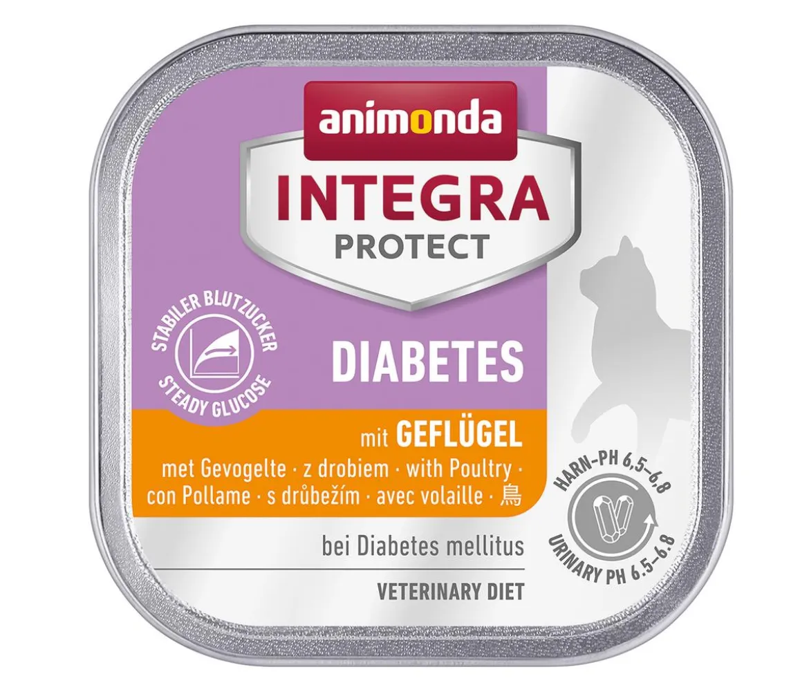 animonda INTEGRA PROTECT Nassfutter für Katzen Diabetes Adult, Geflügel, 16 x 100 g