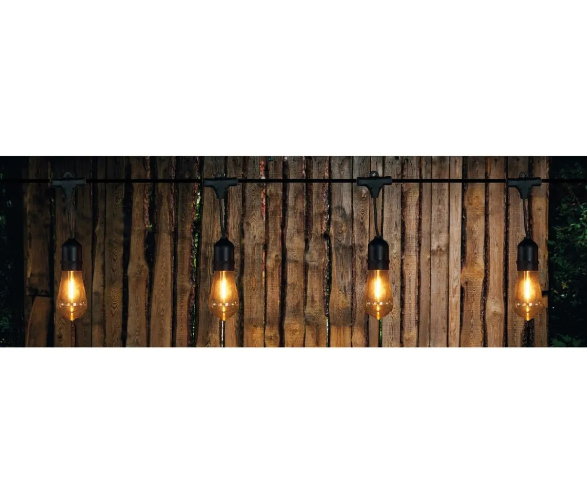 Anna's Collection LED-Lichterkette Retro, warmweiß, 10 LEDs