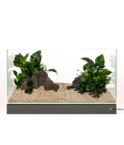 aquadeco Aquariumdeko Set Schwarze Premium Lava