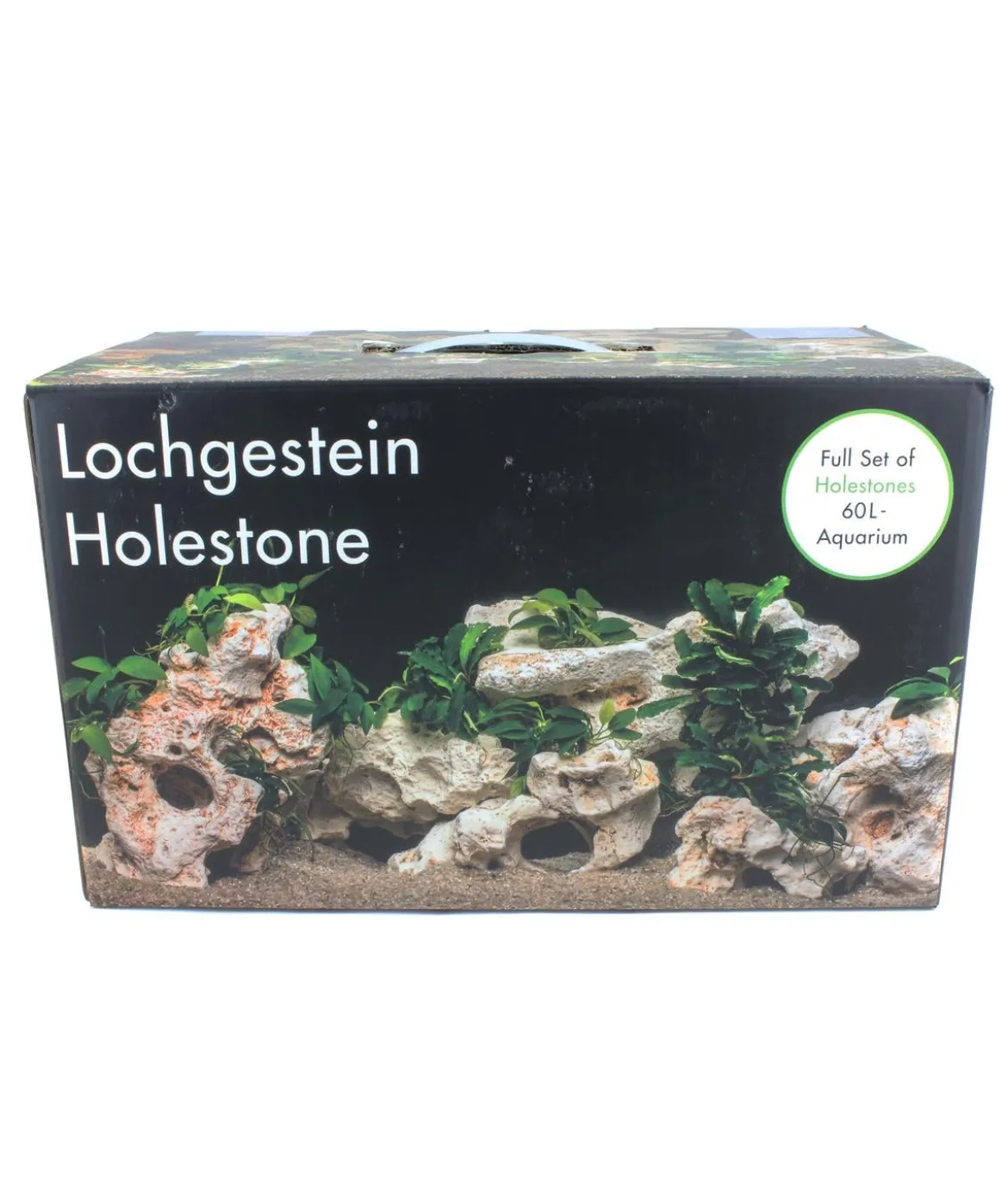 aquadeco Deko-Set Multi-Lochgestein für 60 Liter Aquarium, 3-teilig