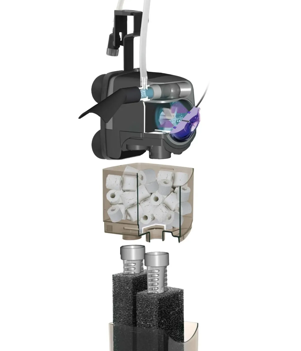 AQUAEL Aquarium Innenfilter Uni Filter UV 1000 Power