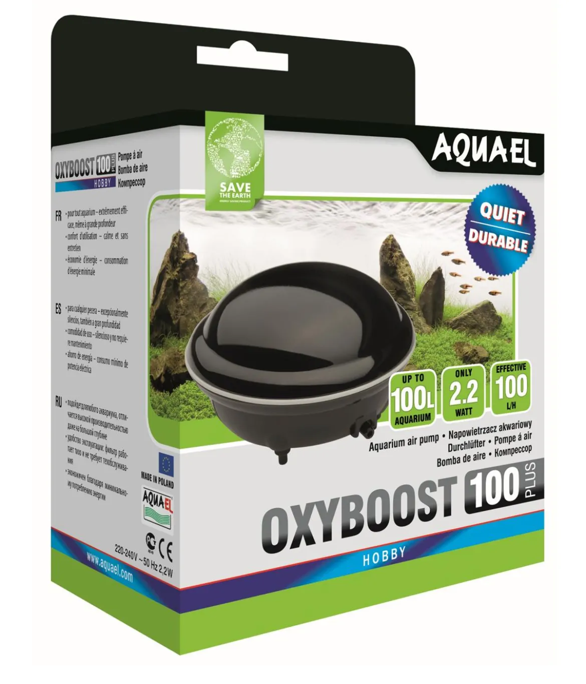 AQUAEL Aquarium Membranpumpe Oxyboost AP-100 Plus
