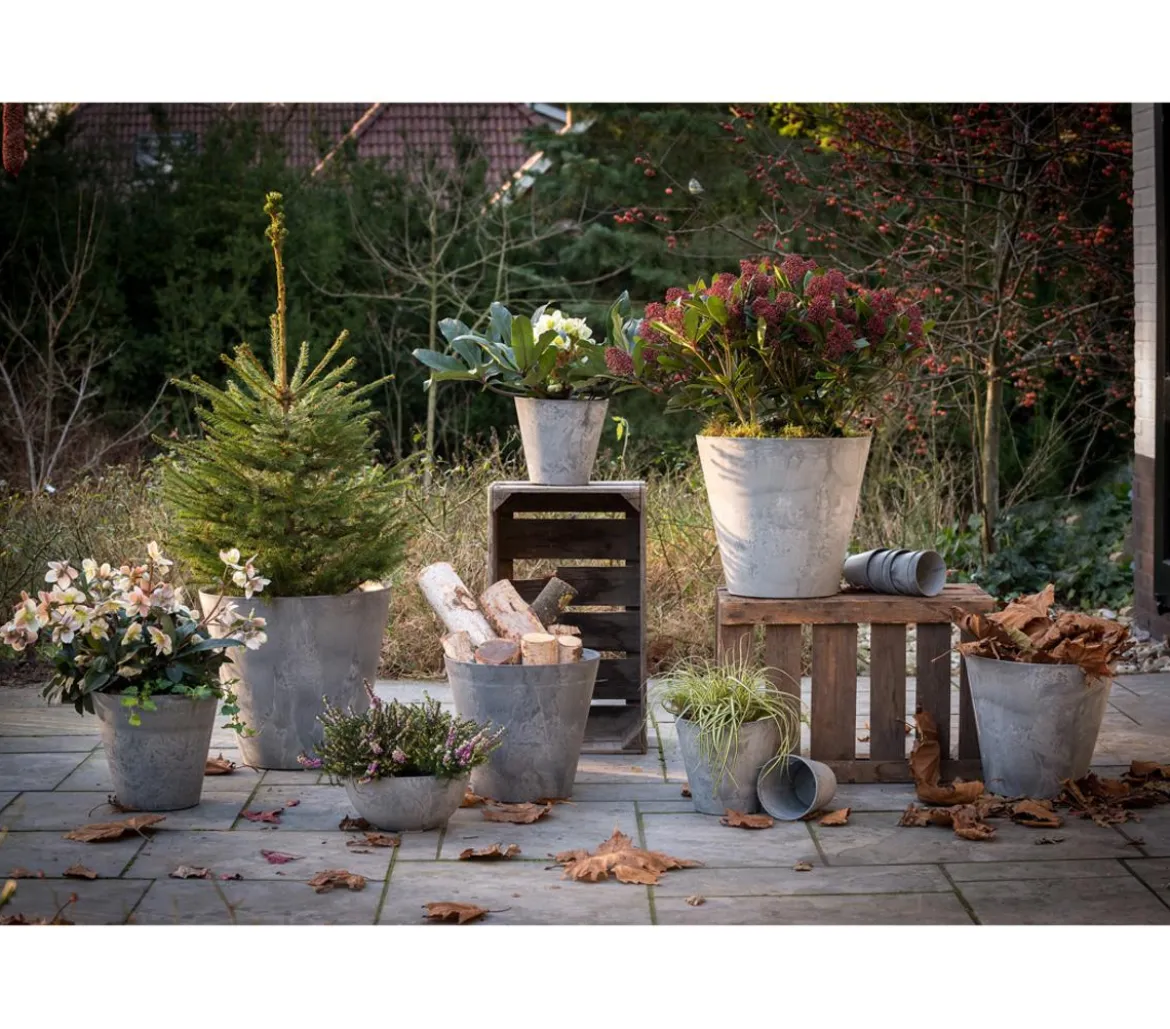Artstone Kunststoff-Blumentopf Claire, rund