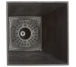 Artstone Kunststoff-Vase Ella, eckig, schwarz