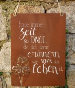 Badeko Metall-Dekotafel Erinnern, ca. H30 cm