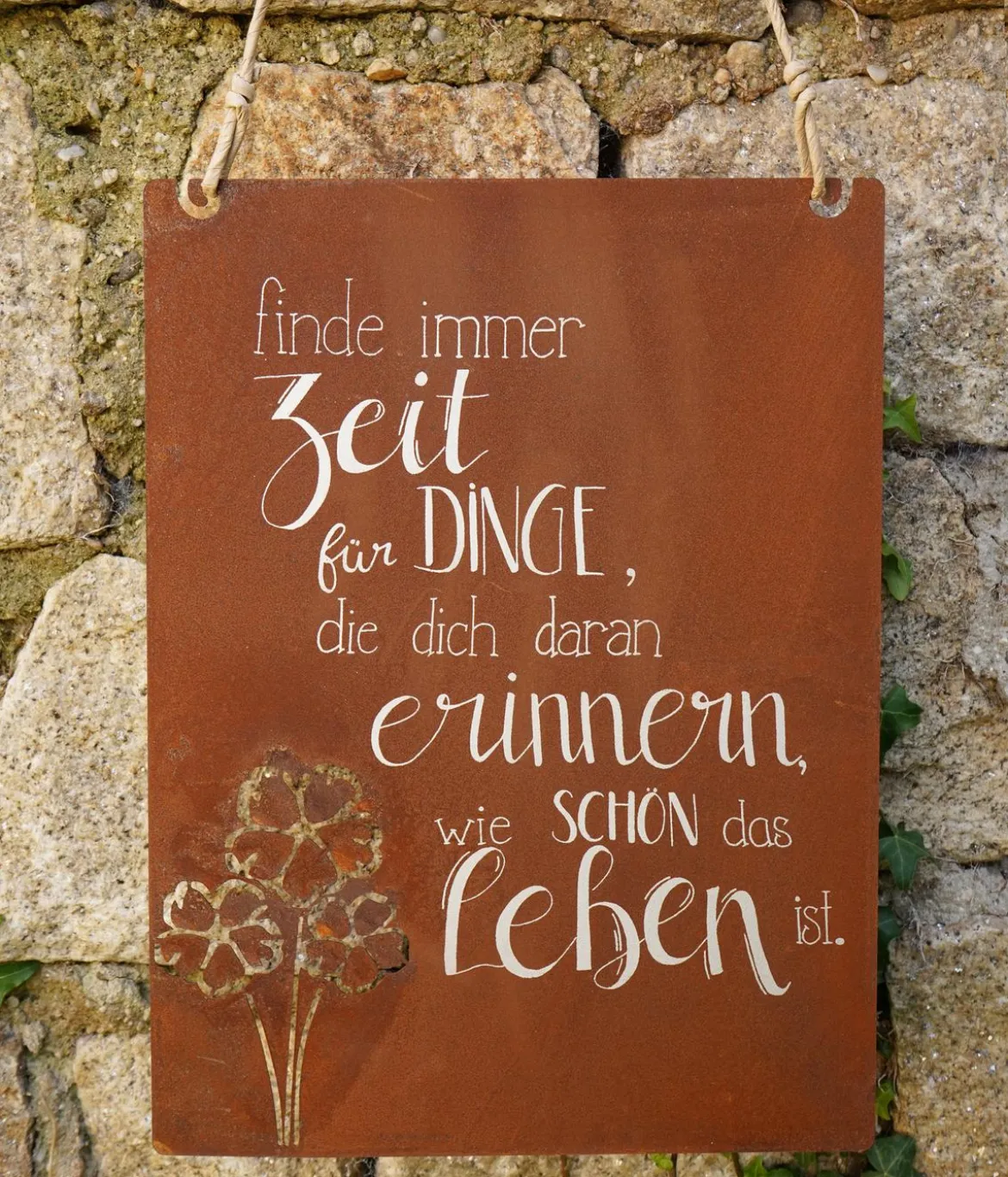 Badeko Metall-Dekotafel Erinnern, ca. H30 cm