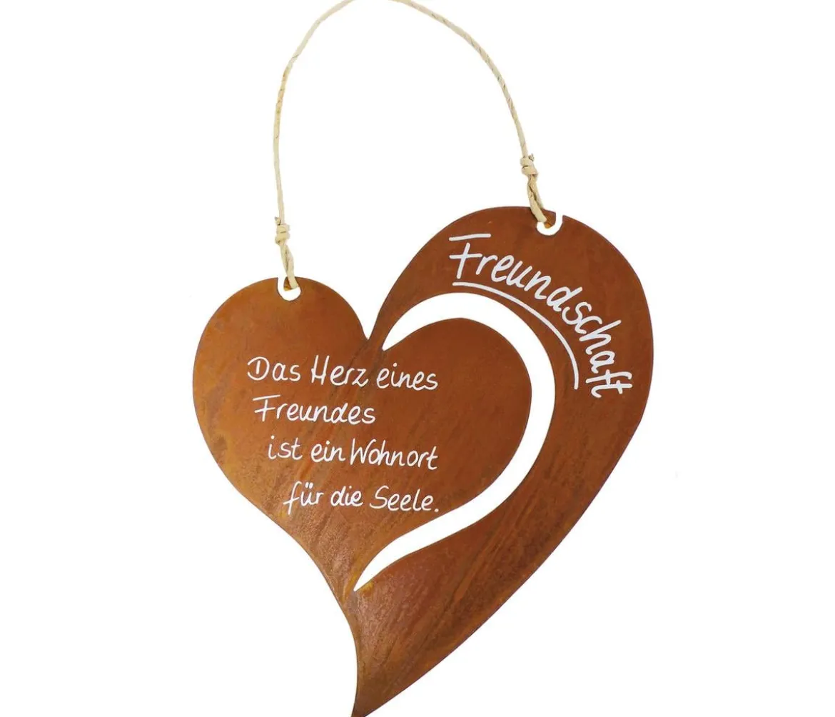 Badeko Metall-Herz Freundschaft, B37/H30 cm