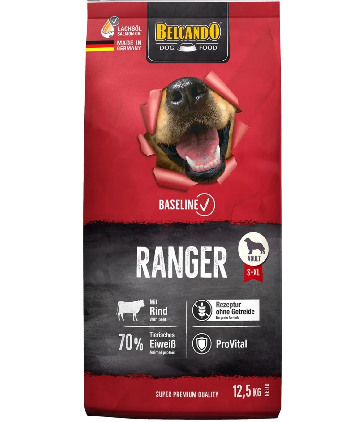 BELCANDO® Trockenfutter für Hunde Baseline Ranger Adult, Rind, 12,5 kg
