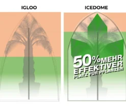 Bio Green Überwinterungszelt Ice Dome, grau, ca. B120/H183/T120 cm