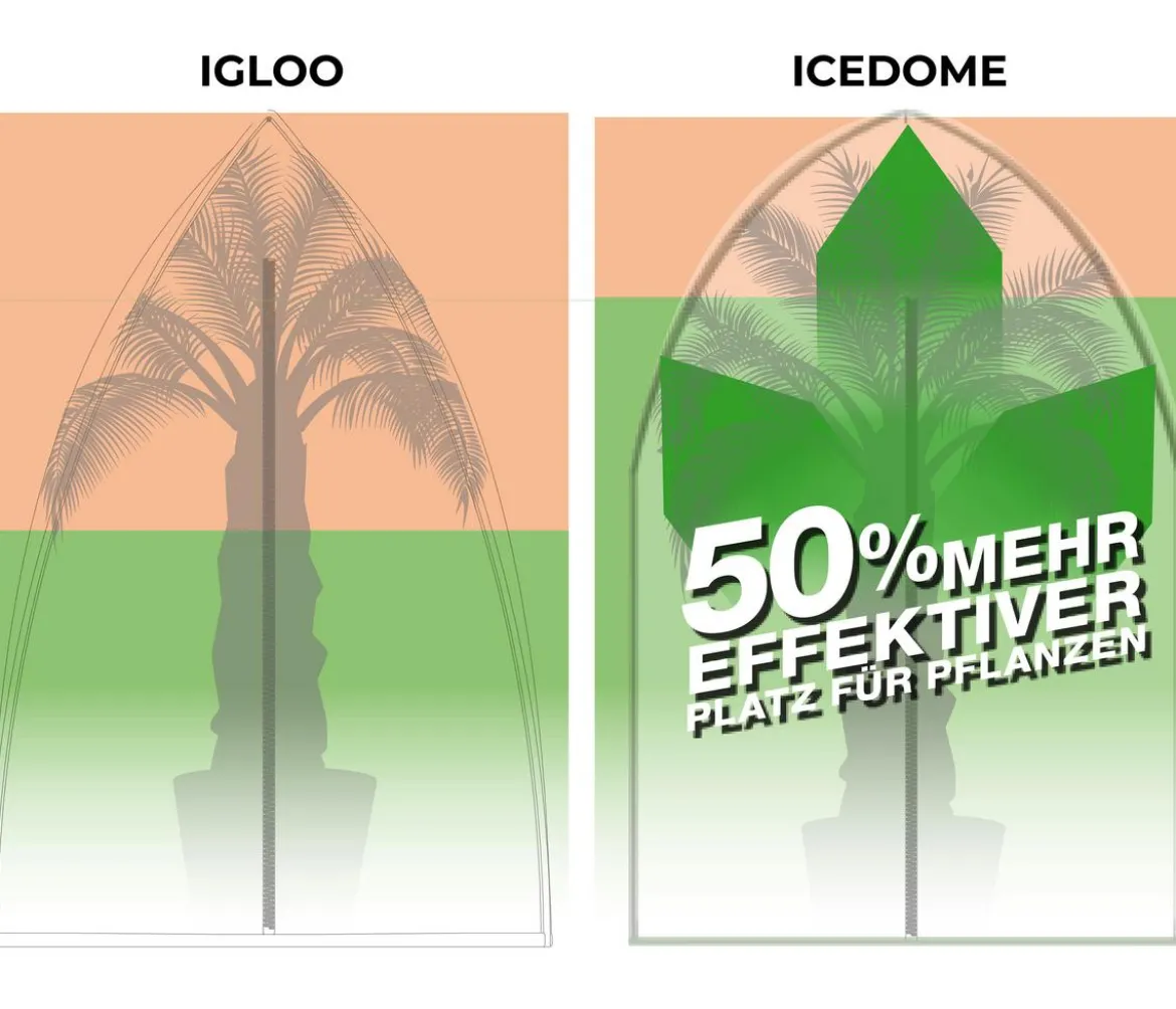 Bio Green Überwinterungszelt Ice Dome, grau, ca. B120/H183/T120 cm
