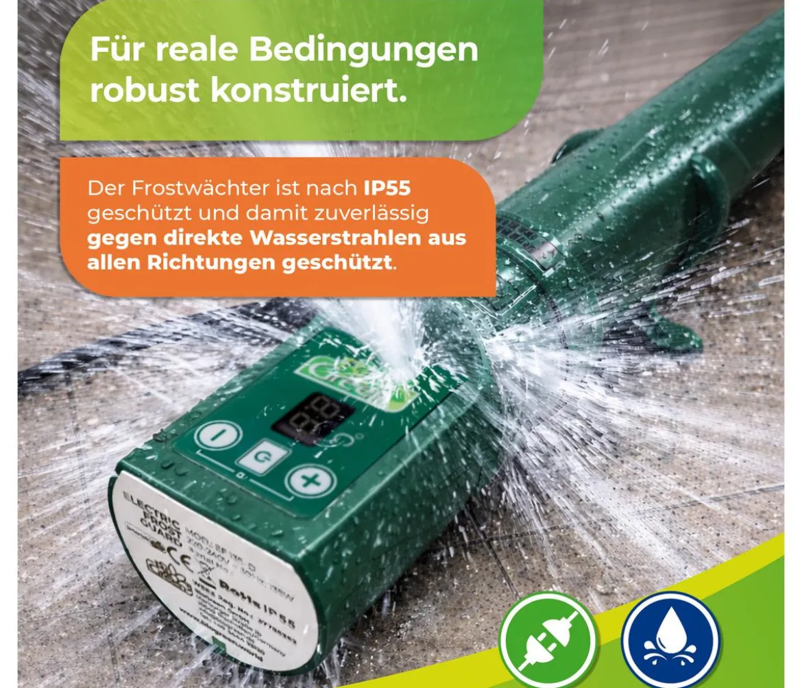 Bio Green Elektro-Gewächshausheizung 135 W mit integriertem Thermostat, ca. B100/H5/T5 cm
