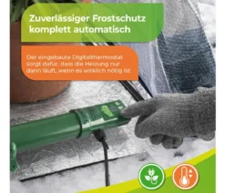 Bio Green Elektro-Gewächshausheizung 135 W mit integriertem Thermostat, ca. B100/H5/T5 cm