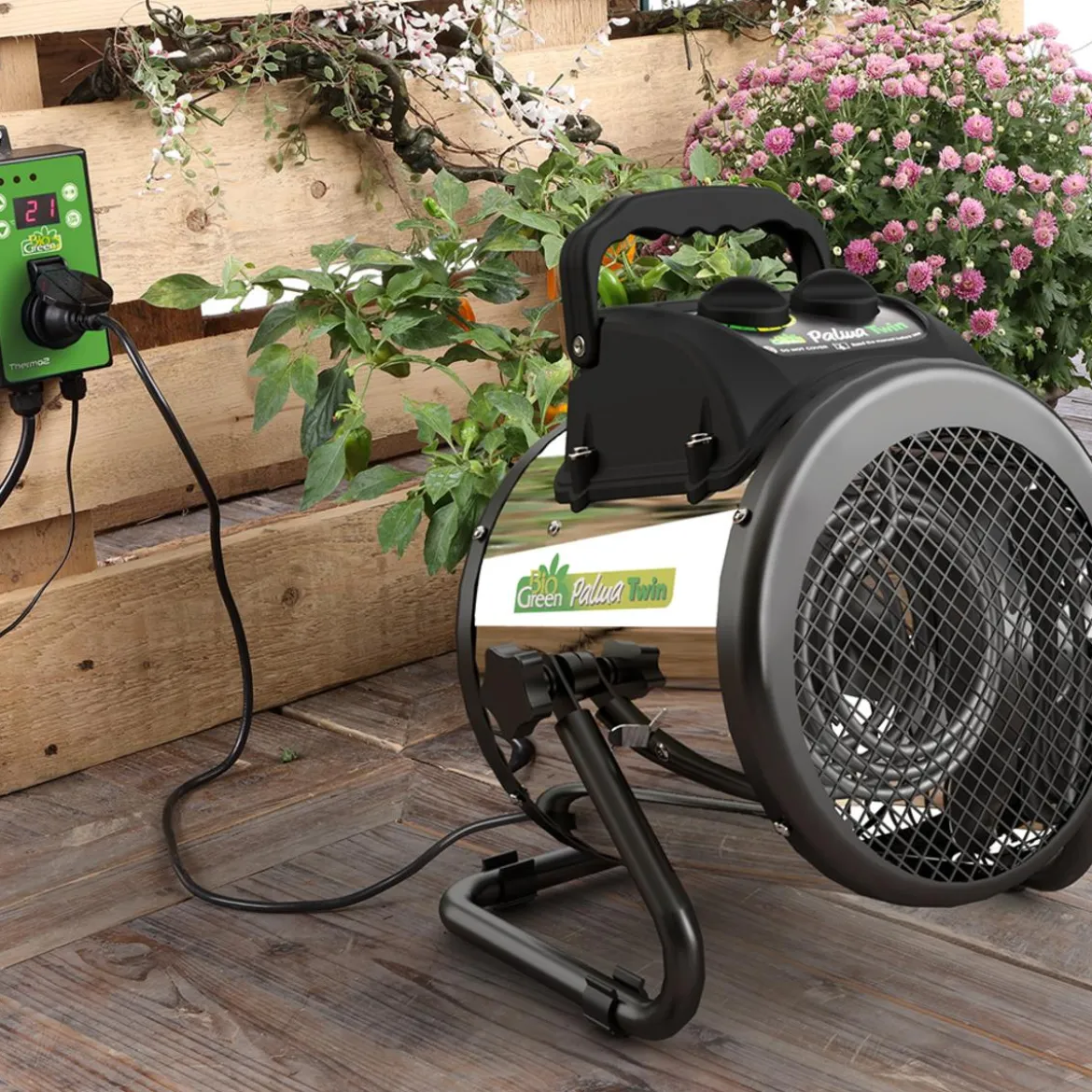 Bio Green Gewächshaus-Heizung Palma Twin Digital, ca. B21/H30/T25 cm