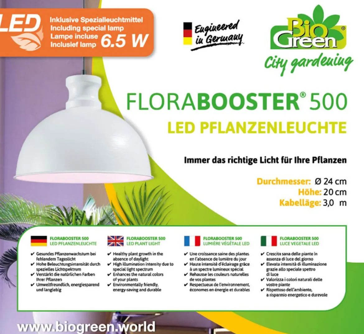 Bio Green Pflanzenleuchte Flora-Booster 500