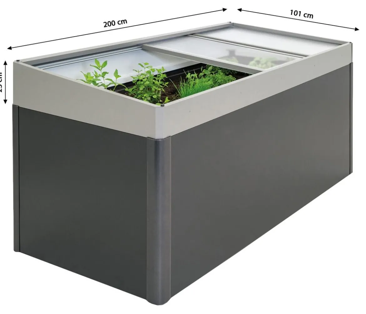 Biohort Frühbeetaufsatz 2x1, ca. B200,2/H28,5/T101,8 cm