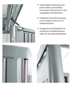 Biohort Gerätehaus AvantGarde® A8, ca. B260/H222/T380 cm