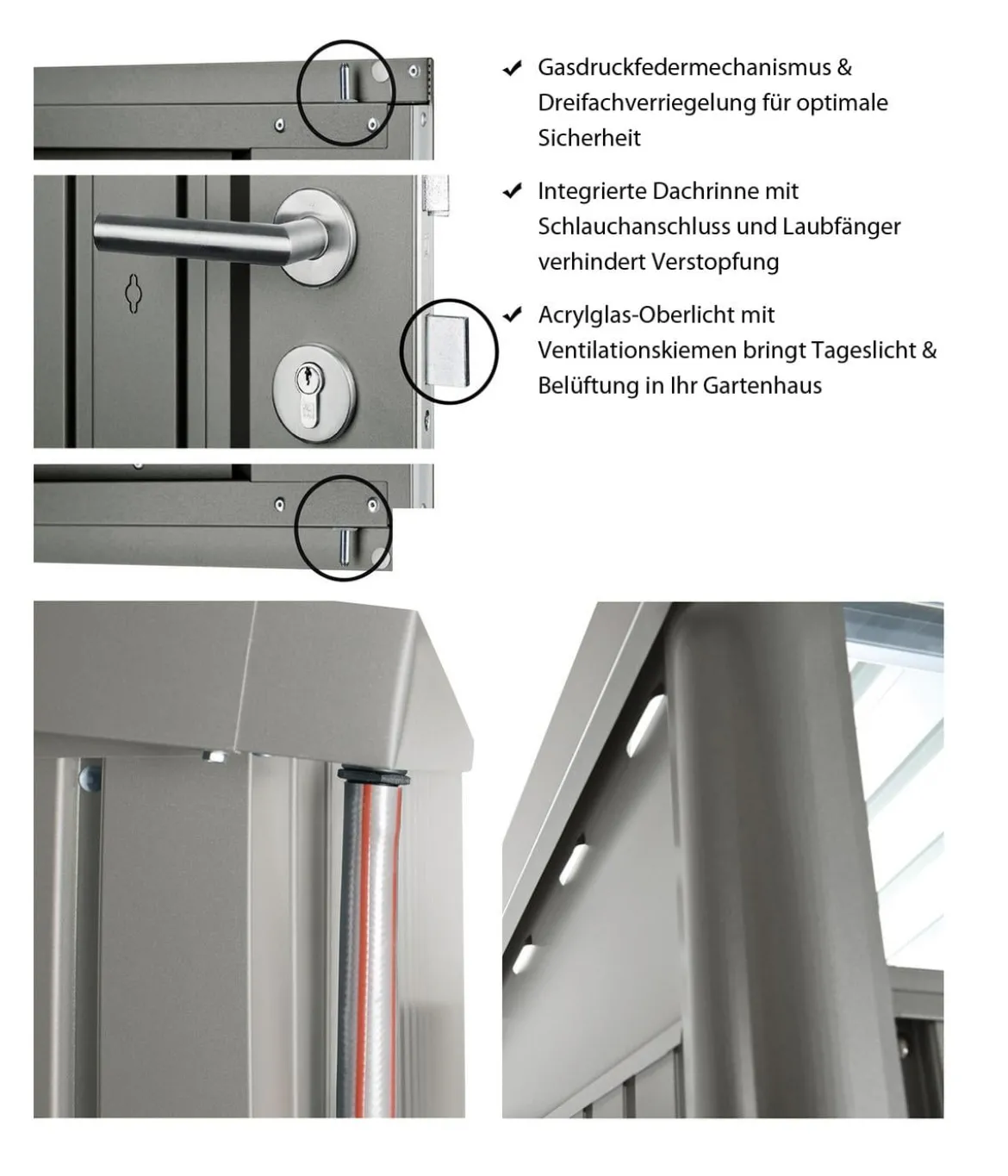 Biohort Gerätehaus AvantGarde® Gr. A6, ca. B260/H218/T260 cm