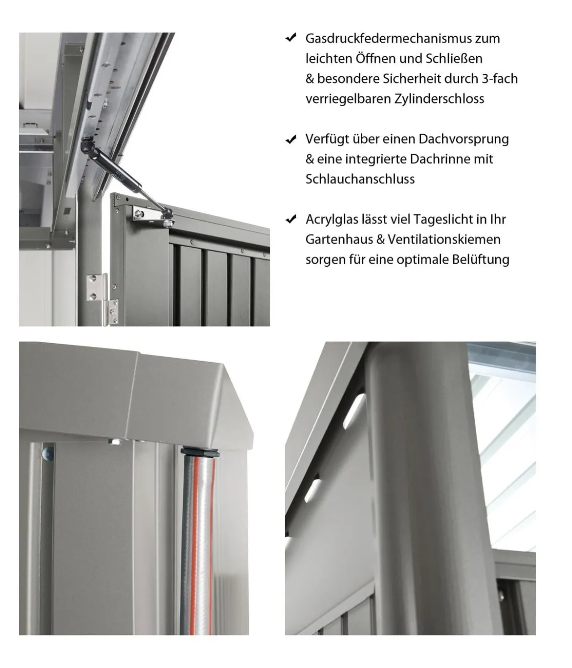 Biohort Gerätehaus AvantGarde® Gr. A6, ca. B260/H218/T260 cm