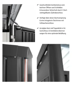 Biohort Gerätehaus AvantGarde® Gr. A6, ca. B260/H218/T260 cm