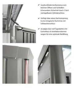 Biohort Gerätehaus AvantGarde® A1, ca. B180/H250/T220 cm