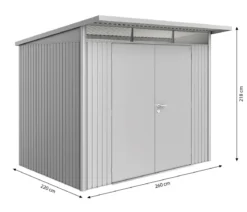Biohort Gerätehaus AvantGarde® A5, ca. B260/H218/T220 cm