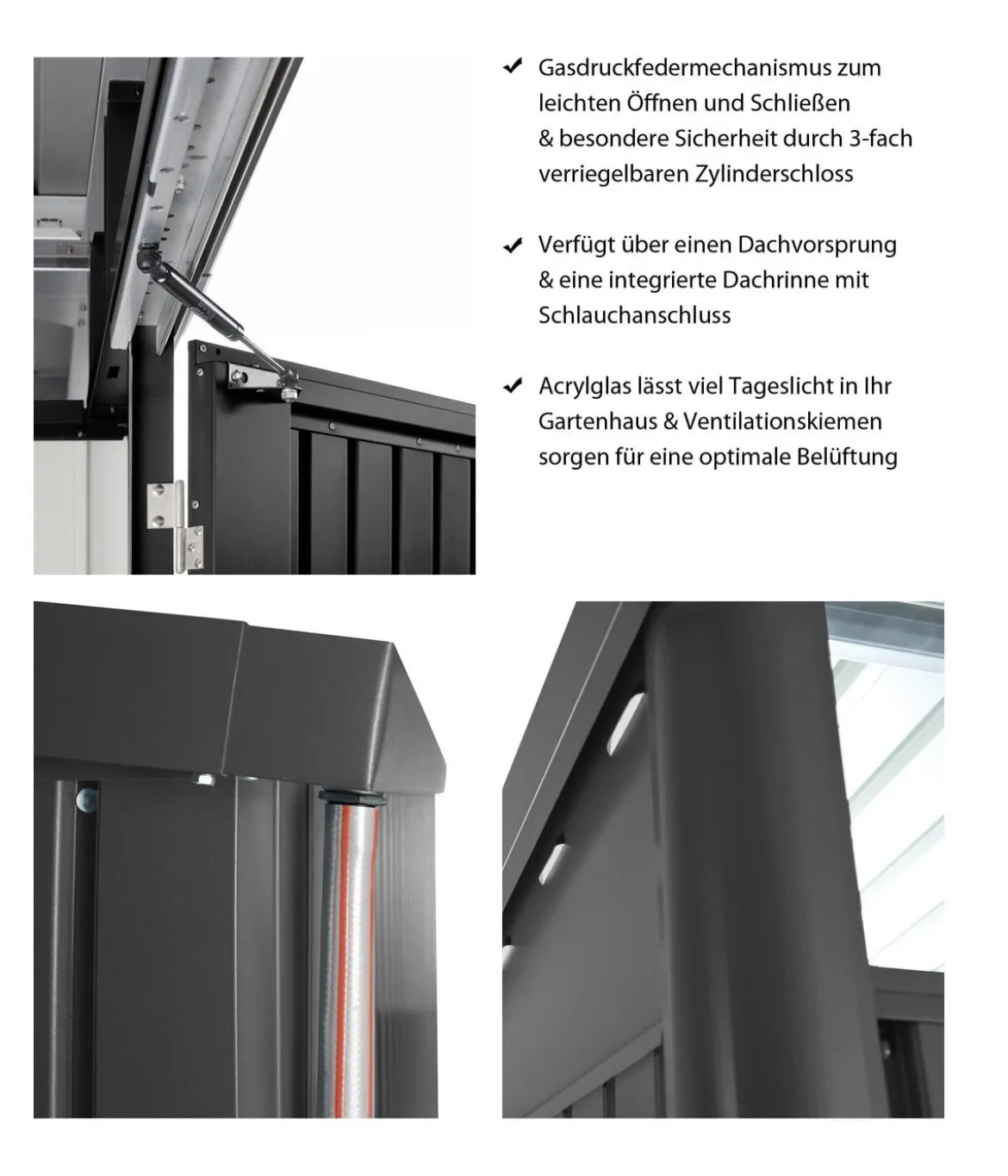 Biohort Gerätehaus AvantGarde® A7, ca. B260/H217/T300 cm