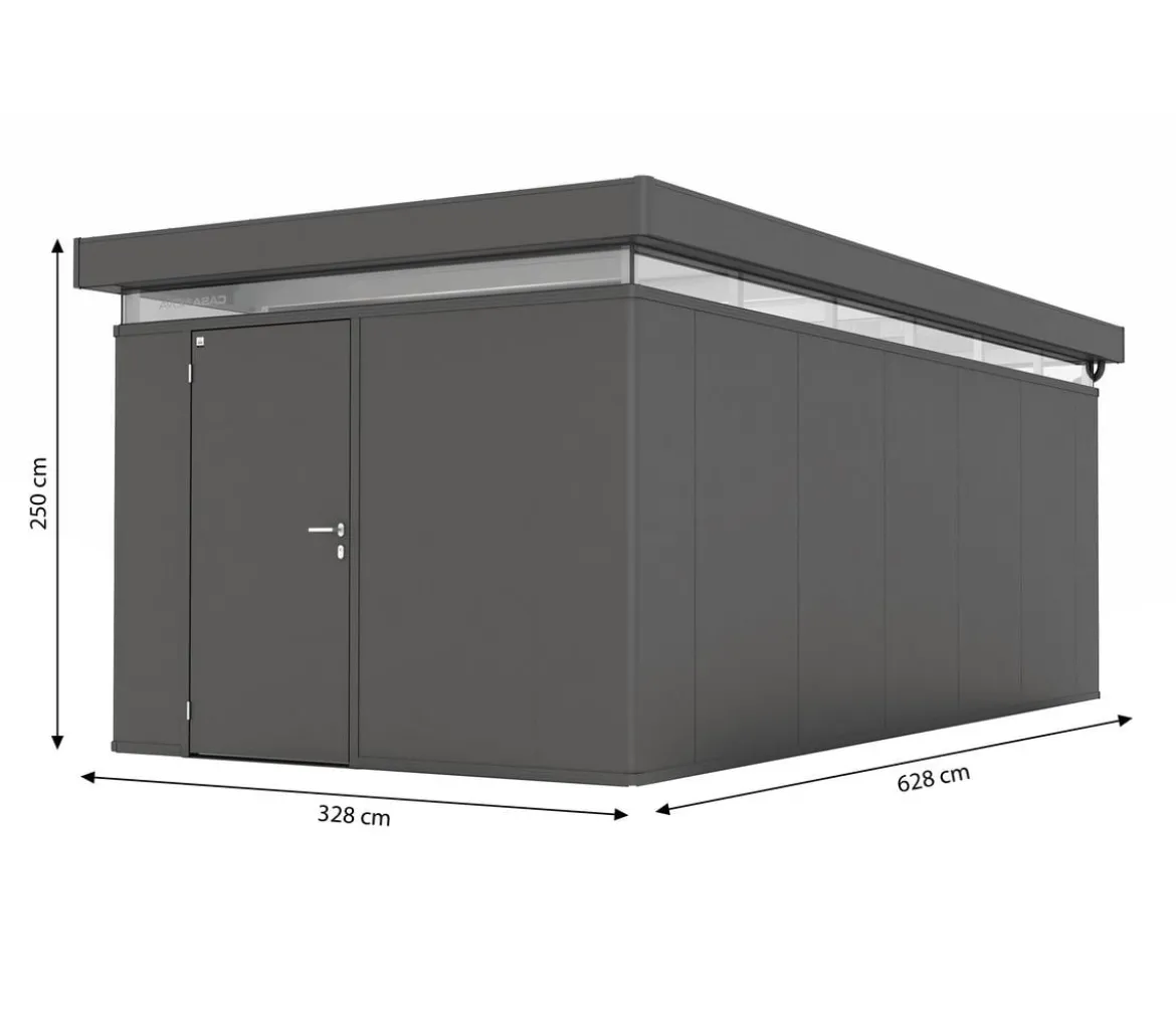 Biohort Gerätehaus CasaNova® 3 x 6, ca. B328/H250/T628 cm