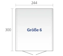 Biohort Gerätehaus Europa 6, ca. B244/H203/T300 cm