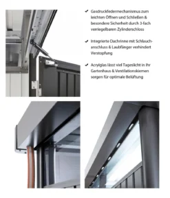 Biohort Gerätehaus HighLine H2, ca. B275/H222/T195 cm